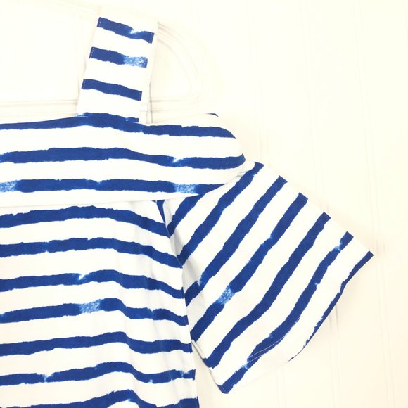 Ralph Lauren Cold-Shoulder Striped Top - Picture 6 of 8